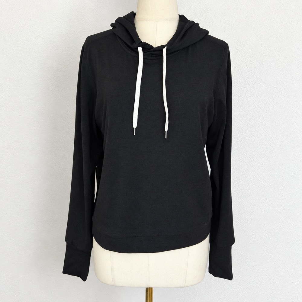 Vuori Halo Essential Hoodie Women XL Black DreamKnit Performance Pullover